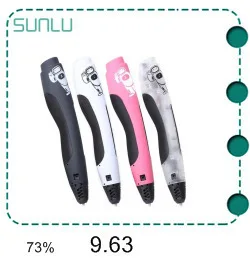 SUNLU 3D умное Рисование печать Ручка включает 3 м PCL нити 3D печать Ручка Поддержка PLA/ABS/PCL нити как подарок на день рождения
