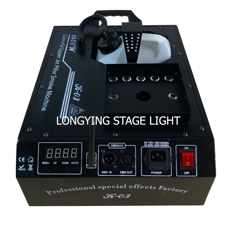 ; 8 шт./лот LED генератор дыма 1500w Светодиодная дым-машина 12x3W Противотуманные фары машины светодиодный DMX 512 со специальным эффектом немедленно прекратите весело