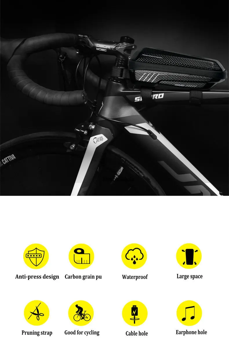 WILD MAN Bicycle Bag Triangle Frame Pannier MTB Road Cycling Top Tube Bag EVA Shell Waterproof for Repair Tools bolsa bicicleta (4)