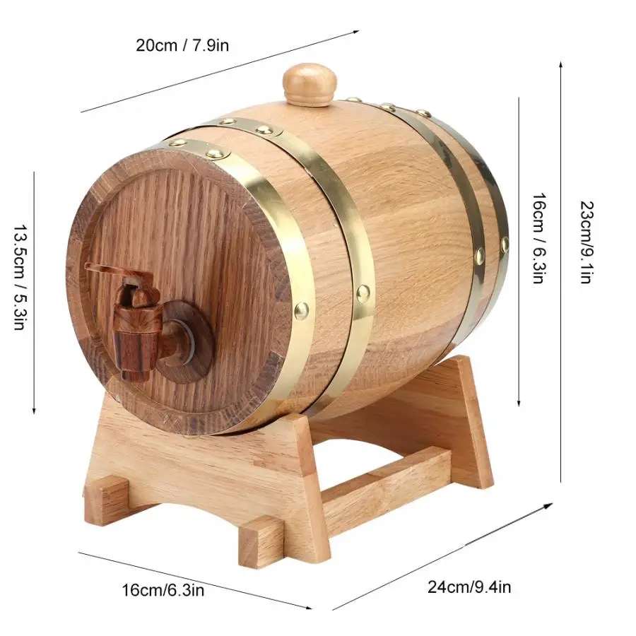Ведро для вина 1,5 л винтажное дубовое дерево бочка для вина бочонок ведро для домашнего пивоварения аксессуары для изготовления вина части винный бочонок