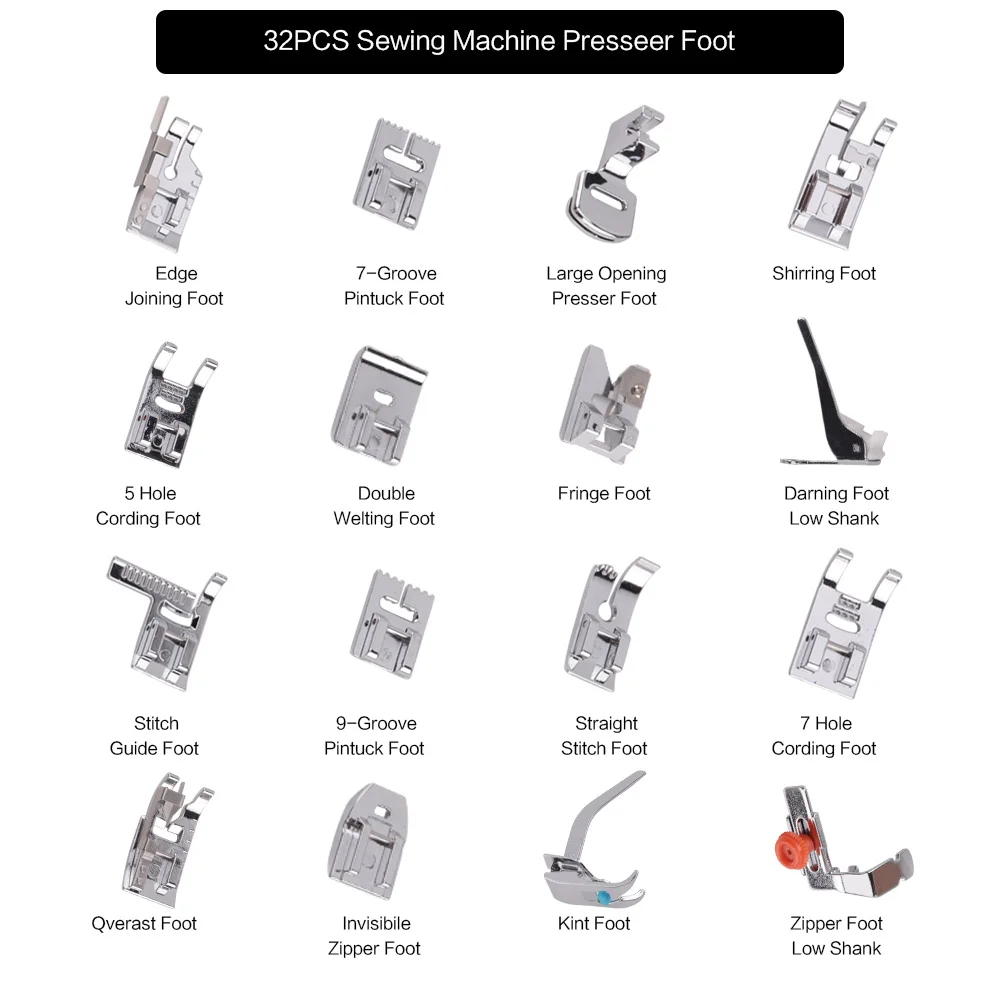 32/42 шт. прижимные лапки для швейной машинки Brother Singer Janome|machine presser|sewing machine presser
