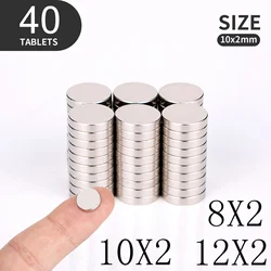 10 16 40PCS/Lot 8x2 10x1 10x2 12x2mm Magnet Hot Round Magnet Strong magnets Rare Earth Neodymium Magnet