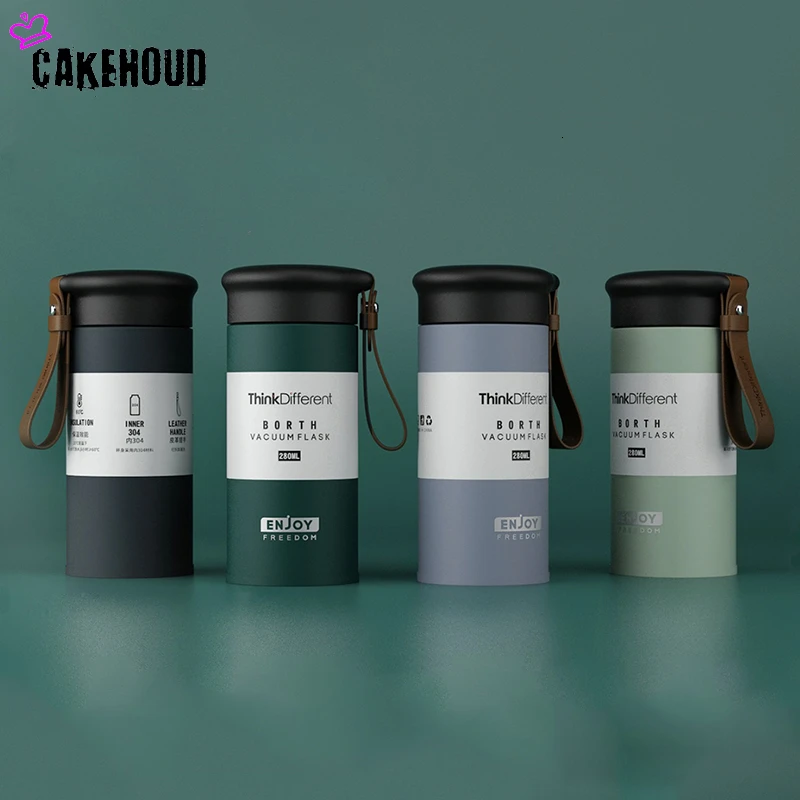 CAKEHOUD 280 мл Высокое качество двойной термос из нержавеющей стали с вакуумной изоляцией портативный автомобильный Кофе Чай Молоко дорожная чашка в подарок