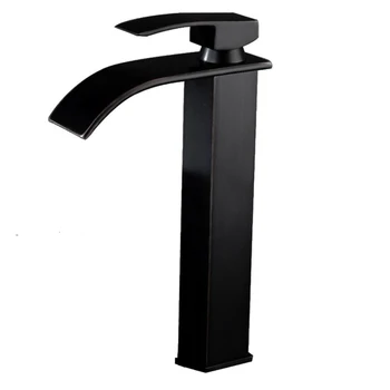 

Hot Cold Basin Faucet Waterfall Bathroom Vanity Sink Faucet Single Lever
