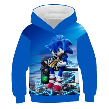 

Sonic Elsa Anna 3D printing Kids Baby Boys Girls Toddlers Hoodies Cartoon Tracksuit Children Clothing Sweatshirts