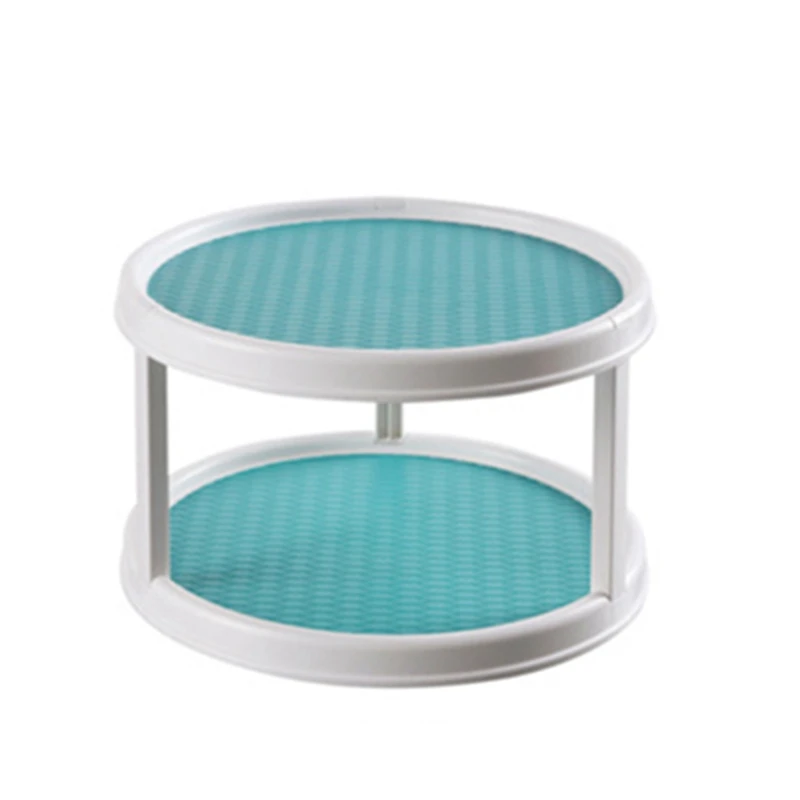 

Rotatable Desktop Kitchen Storage Tray Multifunctional Plastic Round Storage Cabinet Spice Bottle Bath Cosmetics Makeup Rack