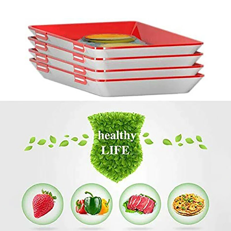 1Pc boîtes de coupe à froid boîtes empilables peu encombrantes/conteneurs de stockage ensemble pour la charcuterie avec plaque de service intégrée