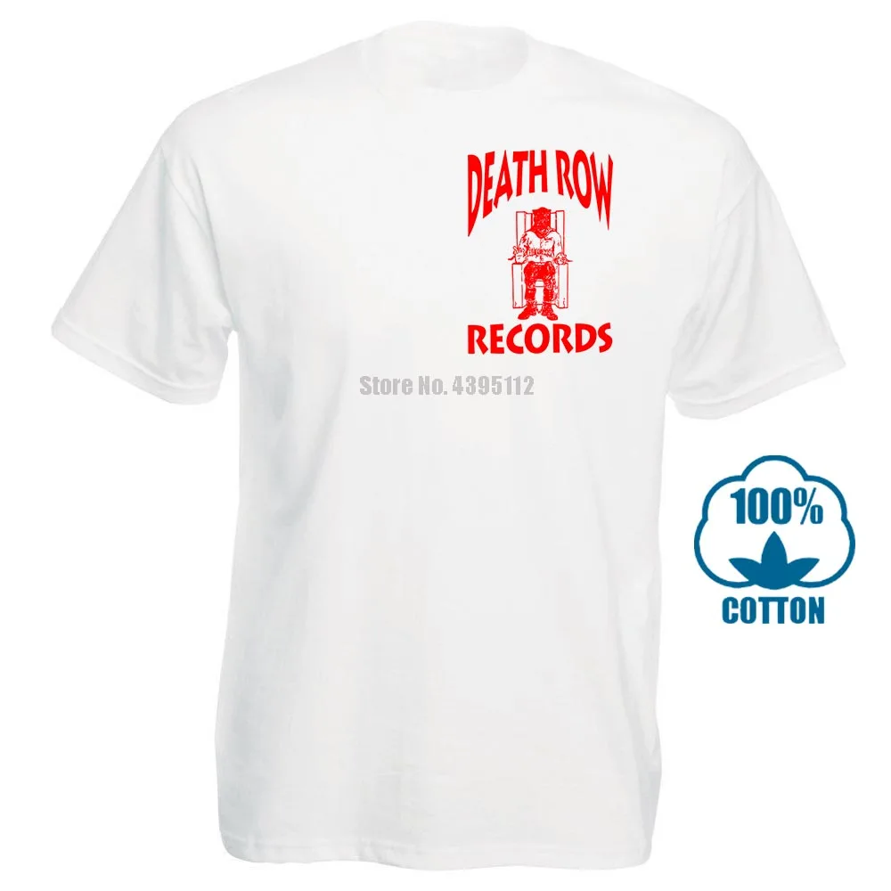 

Death Row Records Custom T Shirt Tee New Sz S 3Xl White W Red