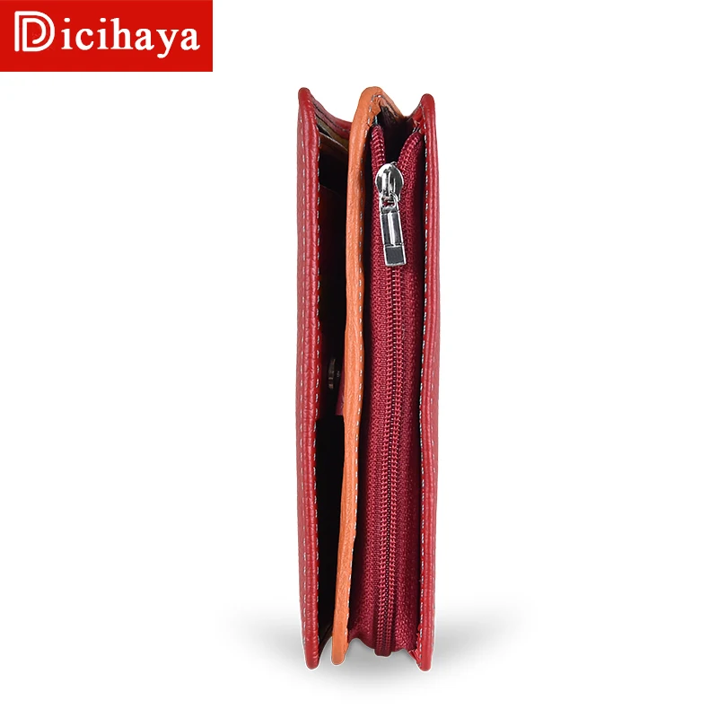 Goedkoop DICIHAYA Designer Trend Lederen Portemonnee Vrouwelijke Vrouwen Portemonnee Korte Portemonnee Kwaliteit Portemonnee Vrouwen Kleur Bijpassende Portemonnee
