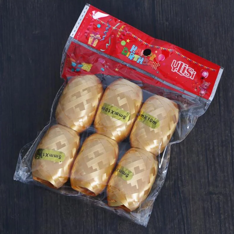 6pcs Gold 5 м воздушные шары Аксессуары Воздушный шар цепь ПВХ резиновый День рождения Свадьба декорация шар цепь бант зажимы украшения S - Цвет: 6pcs Gold