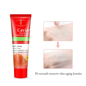 

Facial Scrub Moisturizing Whitening Nourishing Repair Scrubs Face Cream Skin Care 100g Caviar Exfoliating Peeling Gel