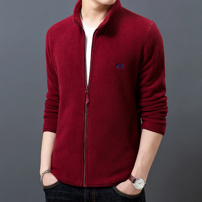 Najtaniej 2020 nowych moda gruby aksamit wiatrówka kurtki z polaru mężczyzna jesień zima Trend płaszcz Slim Fit płaszcz na co dzień mężczyźni odzież