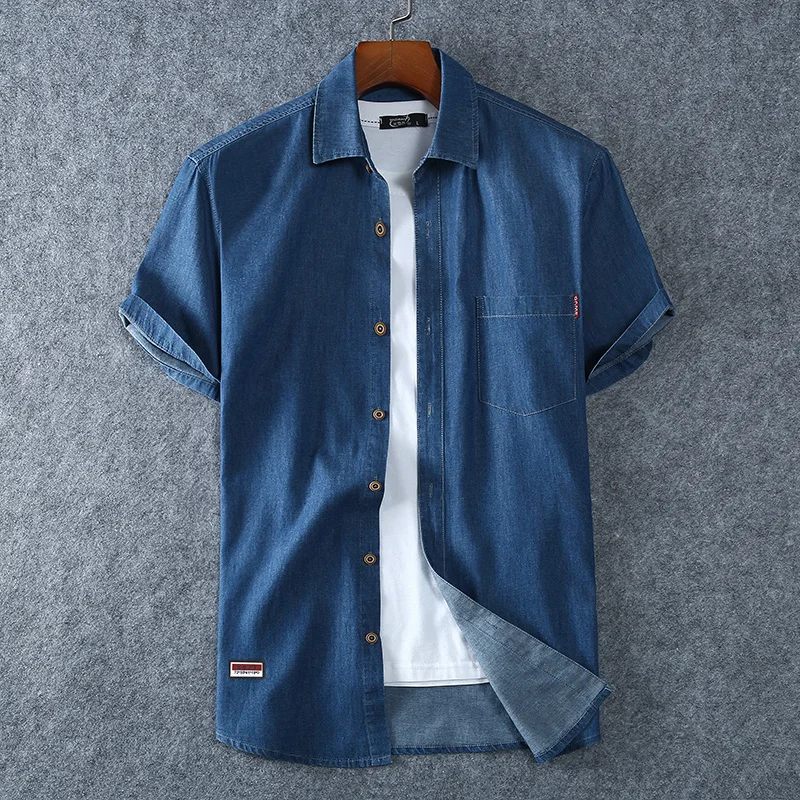 Chemise Manches Courtes En Jean Dickies Taille XL - Imprimé à Carreaux Bleu/noir/blanc, 100% Coton, Occasion Très Bon état