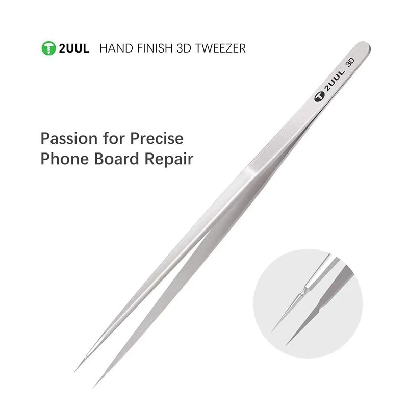 

2UUL 3D Precision Tweezers For Mobile Phone Flying Wire Spot Welding Mainboard BGA Soldering Planting Tin IC Chip Hand Tools