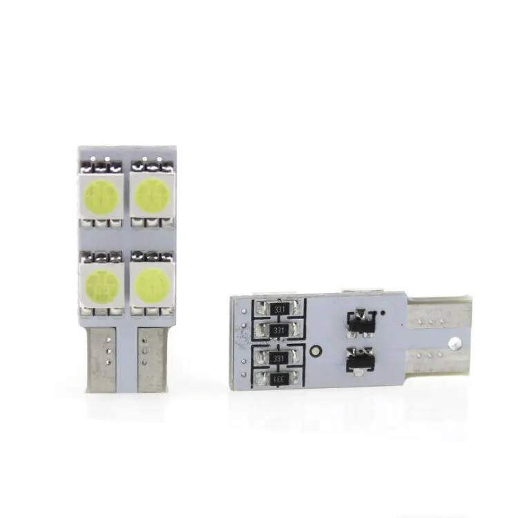

4 шт. х белая светодиодная автомобильная лампа T10 W5W 194 168 4-SMD с боковым клином