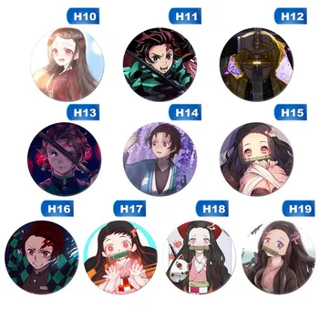 

Anime Demon Slayer: Kimetsu No Yaiba Kamado Tanjirou Cosplay Bedge Cartoon Collect Backpacks Button Brooch Pin