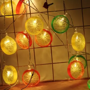 

10/20 LEDs Fruit String Light Cute Lemon Shape for Party Home Outdoor Store