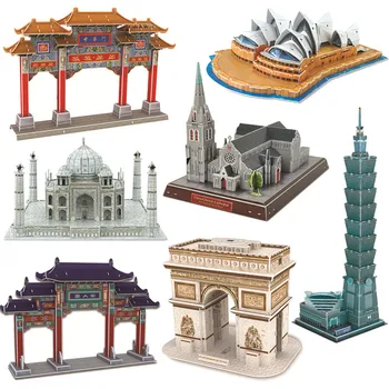 

Card Model Building Sets 3D Puzzle World Famous Architecture Taj Mahal Jigsaw Puzzle Kids Educational Toys Adult Collect Gifts