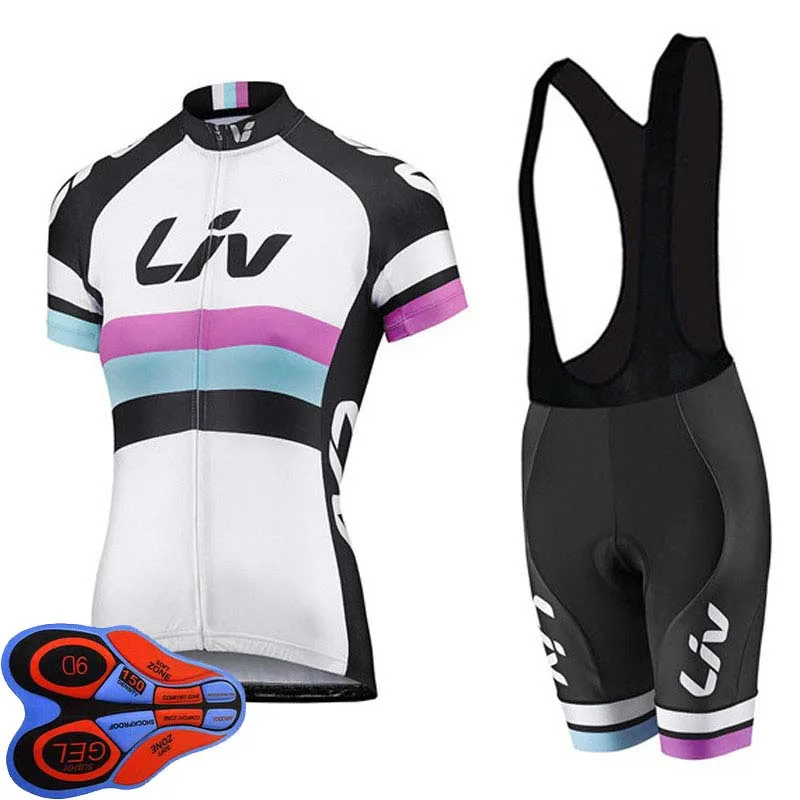 LIV женский короткий рукав Велоспорт нагрудник шорты наборы MTB велосипед одежда быстросохнущая гоночный велосипед одежда Ropa Ciclismo велосипедный костюм