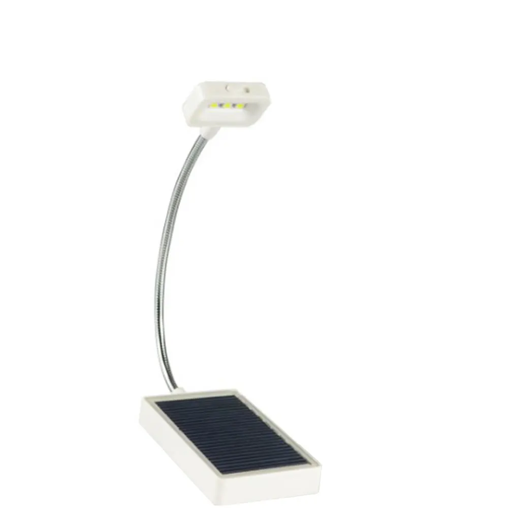 Usb зарядка 3LED солнечный для чтения комнаты прикроватный столик книга свет лампы белый