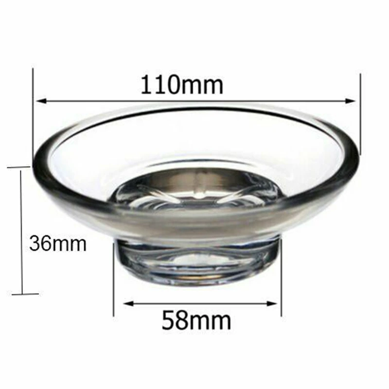 Other DIY & Tools 2x Glass Soap Dish Replacement Spare for Bathroom