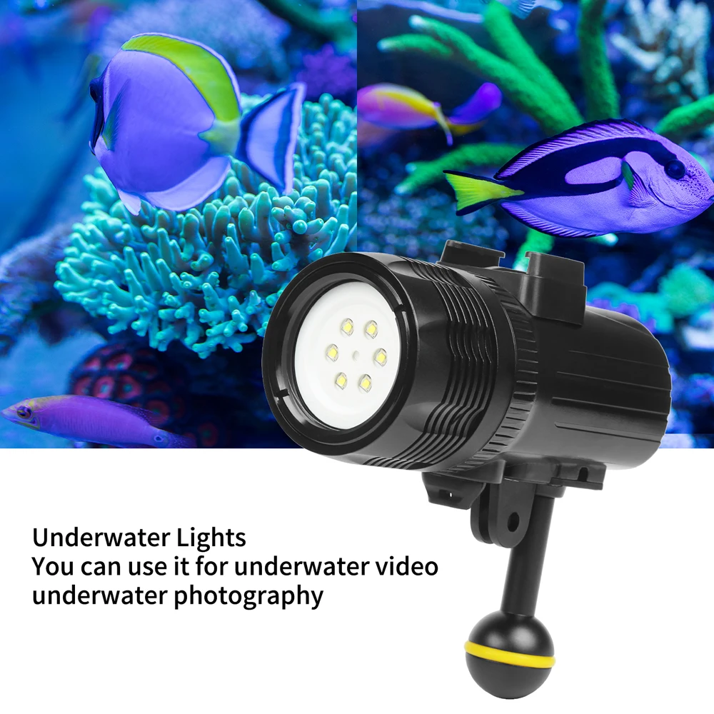 

30M 1000LM Underwater LED Video Diving Light for GoPro Hero 7 6 5 Black Yi 4K H9 Lighting Fill Lamp for Go Pro 7 Accessory