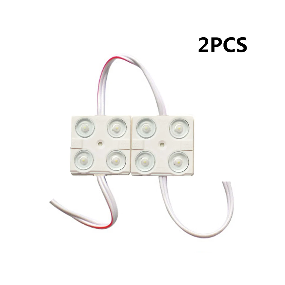 2pcs SMD супер яркий светодиодный модуль светильник 4 светодиодный DC 12 В безопасный и стабильный водонепроницаемый инжекторный декоративный светодиодный модуль - Испускаемый цвет: 2pcs