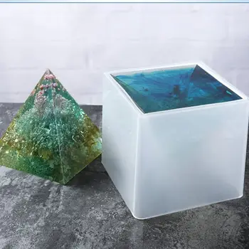 

Transparent Silicone Mold Pyramid Shape Molds DIY Resin Crafts Decorations