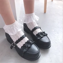 Носки; хлопковые носки; органза; красивые кружевные носки; стиль Лолиты для девочек в студенческом стиле; милые ворсовые носки для девочек