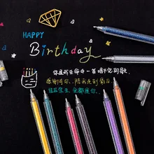 Цветная гелевая ручка Coloffice блестящие перламутровые принадлежности для книг хайлайтер Студенческая граффити живопись фломастеры 0,38 мм 1 штука