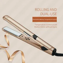 2 в 1 светодиодный дисплей выпрямитель для волос Быстрый разогрев тепловая производительность керамический утюжок для волос нагревательная пластина выпрямитель для волос
