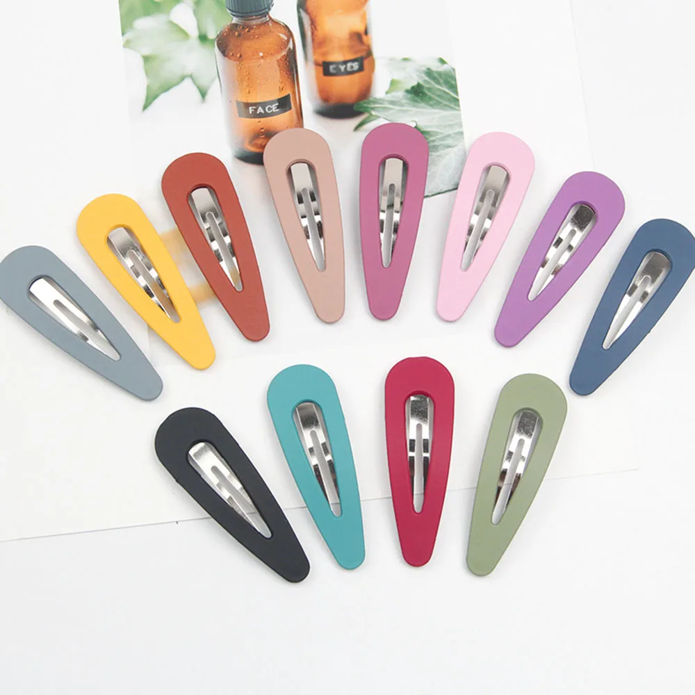 

2PCS 7.5cm Snap Hair Clips for Hair Clip Pins BB Hairpins Color Metal Barrettes for Women Girls Ladies Styling Accessories