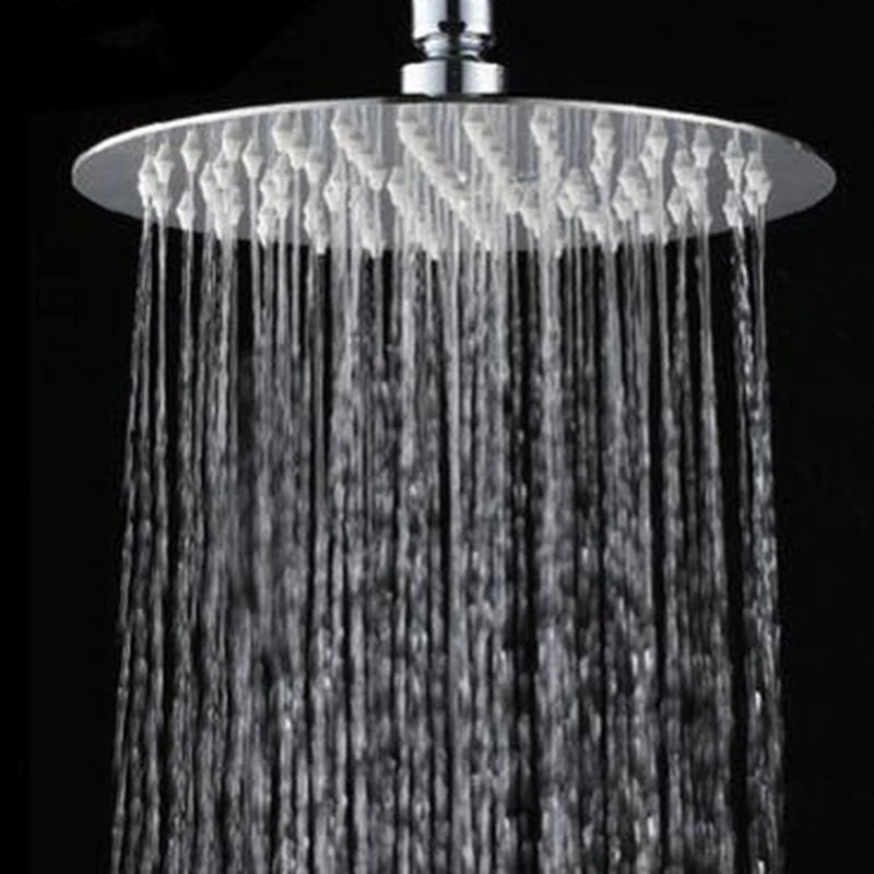 Portable Removable Shower Heads Stainless Steel Square Round Rainfall