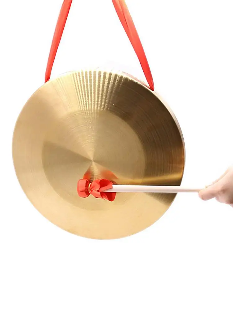 15,5 см/" латунные инструменты ручные медные тарелки Opera Gongs с круглыми играми Молоток детские музыкальные игрушки