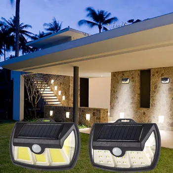 

68COB LED Solar Light Outdoor IP65 Waterproof Solar Sunlight Powered Lamp PIR Sensor 3 working mode Wall Light for Garden Decor