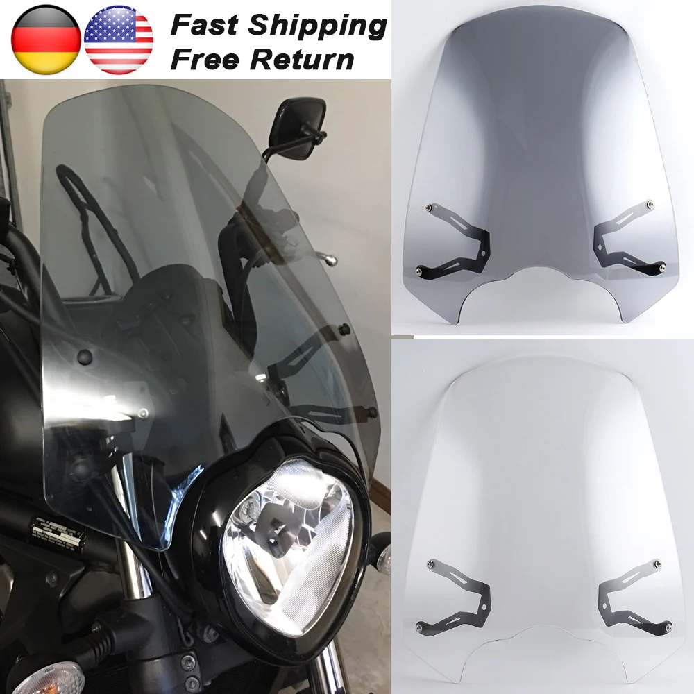 Windscreen Windshield Screen w/ Bracket For 2015-2020 Kawasaki Vulcan S 650 A7 Windscreen Windshield Screen w/ Bracket For 2015-2020 Kawasaki Vulcan S 650 A7