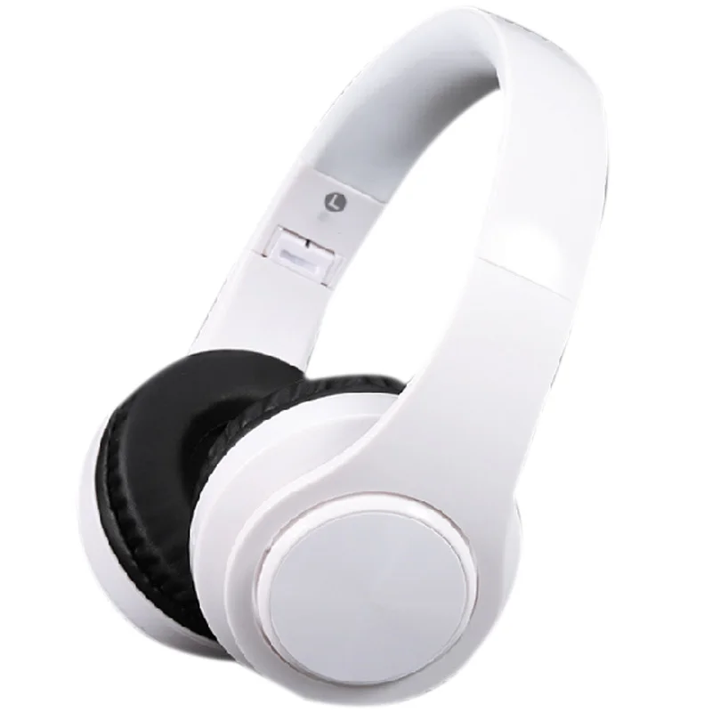 White Полностью Hifi стерео наушники Bluetooth наушники Музыкальная гарнитура Fm и поддержка Sd карты с микрофоном для мобильных Iphone Sumsamg Ta - Цвет: White