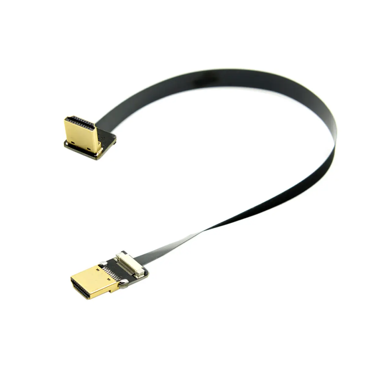 

FPV HDMI Type A Male to Down Angled 90 Degree HDMI Male HDTV FPC Flat Cable 20cm HDMI Cable for Multicopter Aerial Photography