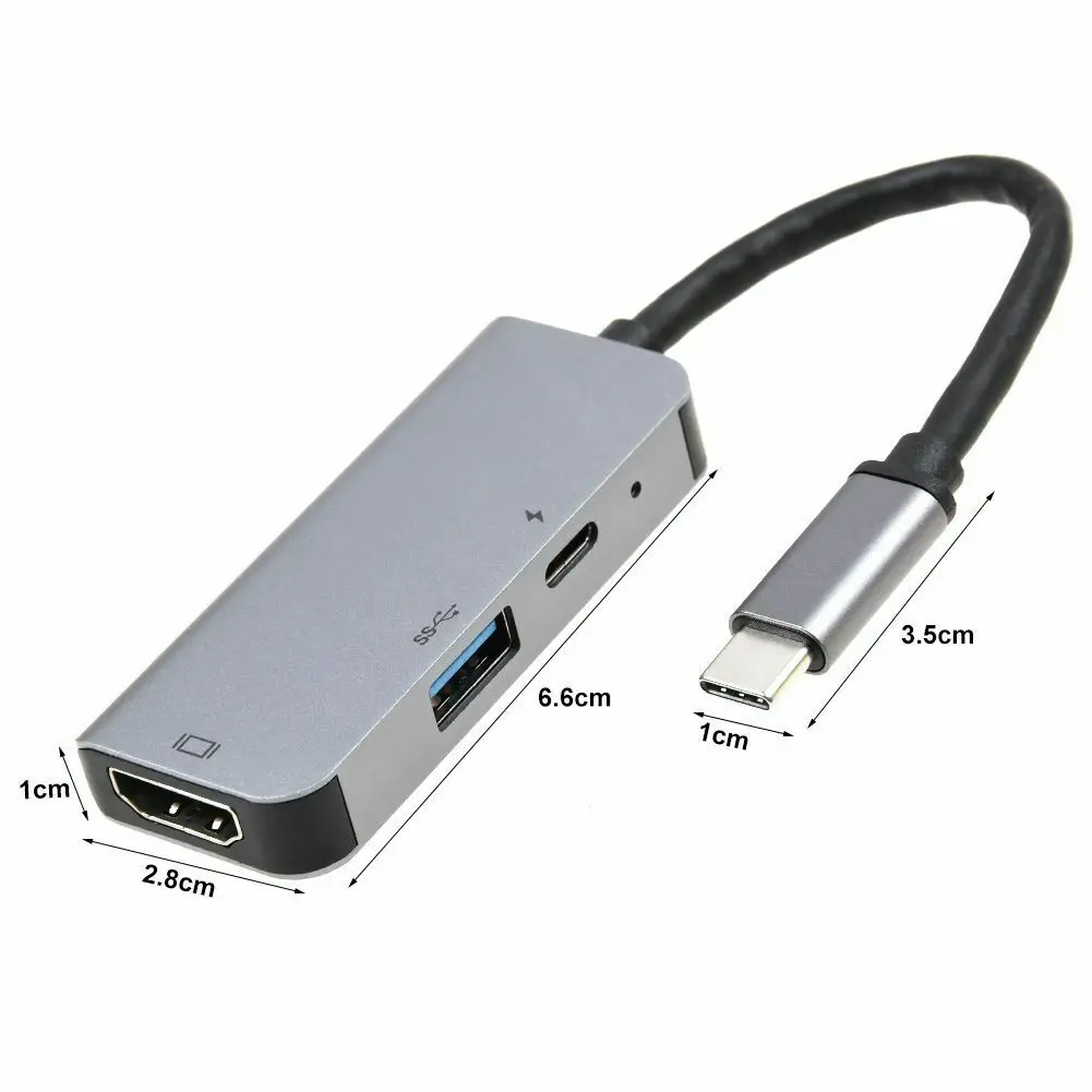 USB C концентратор type C до 4K HDMI концентратор USB 3,0 HD конвертер PD адаптер для MacBook Pro MacBook Pro / MacBook