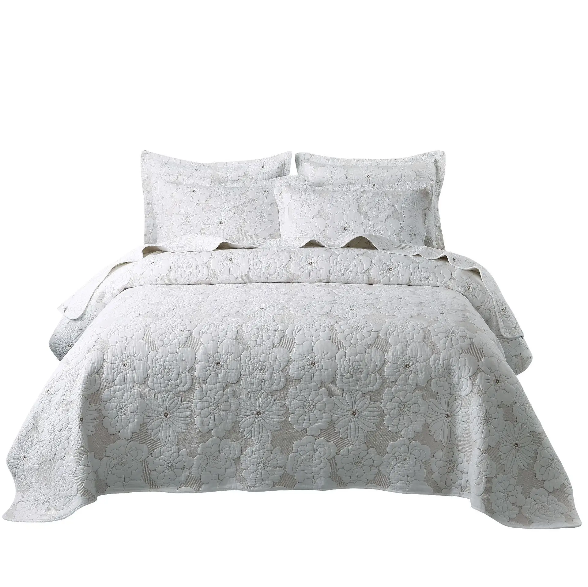 European American Style Cotton Bed Cover Coverletscover 3pcs bed Set