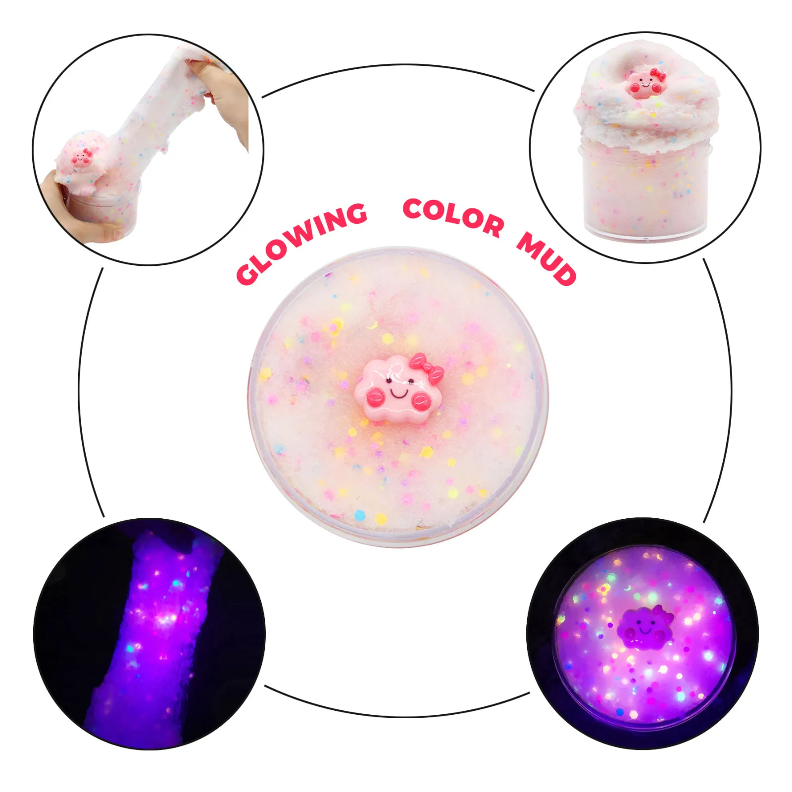 Модная глина для лепки/слайм светится в темноте DIY sould Slime Ароматизированная