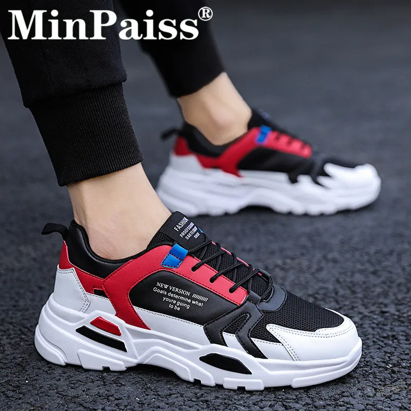 Goede Nieuwe Lente Herfst Casual Schoenen Mannen Sneaker Trendy Comfortabele Mesh Mode Lace Up Volwassen Mannen Schoenen Zapatos Hombre