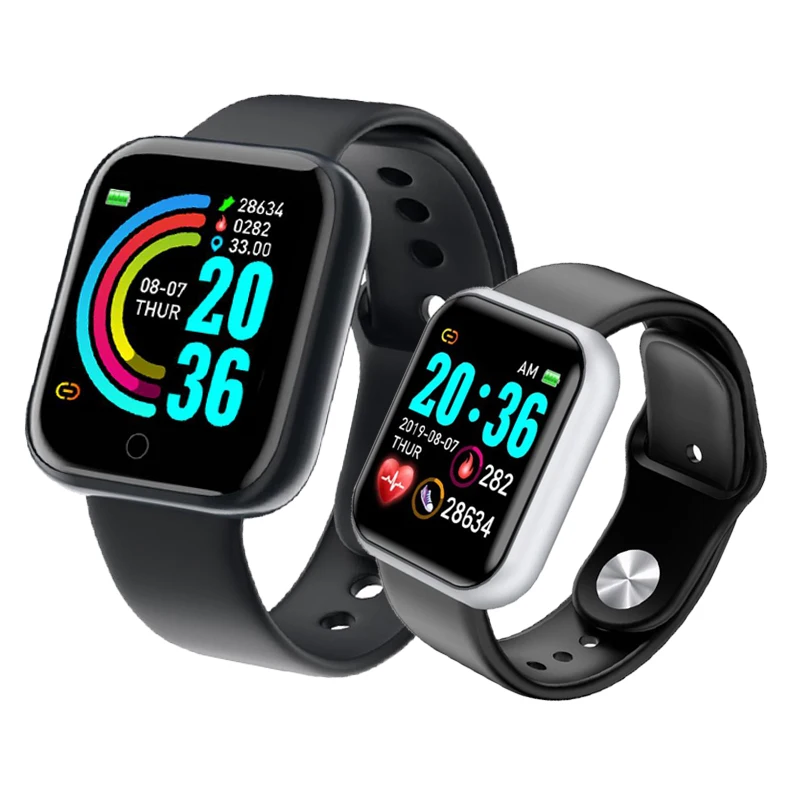 

Y68 Women's Smart Watch Call Reminder Message Push SmartBracelet Sports Pedometer Heart Rate Blood Pressure Monitor Smartwatch
