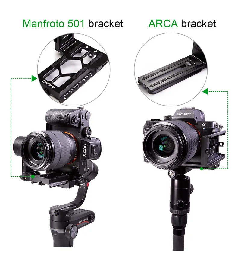 Lanparte быстроразъемный L кронштейн для Zhiyun Crane 3, 2, Weebills Gimbal аксессуары