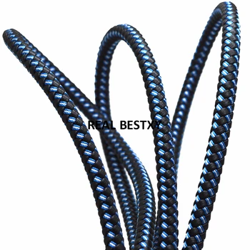 

5m/lot approx: 6mm braided nylon strip Leather Cord for Bracelet Jewelry Making Round Leather Rope cords for jewelry making diy