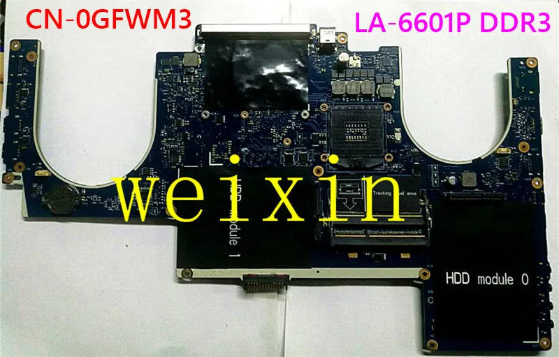 Материнская плата для ноутбука DELL Alienware M17X R3 HM67 материнская fwm3 GFWM3 PAR00 DDR3 100% тест