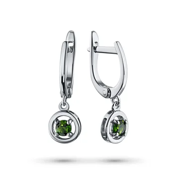 

Earrings made of silver with chrome diopside e0605sg09191250