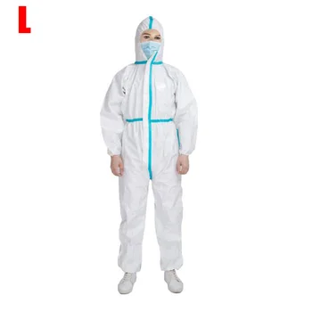 

Disposable Protective Overall Work Suit Coverall Lab Hospital Safety Clothing Wear-resistant Waterproof For Adult