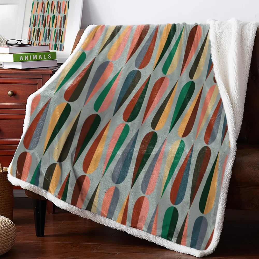 Drop Shape Medieval Modern Blanket Floral Fleece Blanket for Kids Girl Couch Soft Plush Bedspreads Quilt Drop Ship Blankets