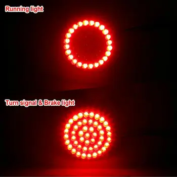 

Front&Rear Turn Signal Light Bullet Red Waterproof For Harley 1157 LED